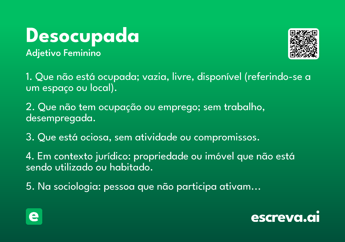 desocupada