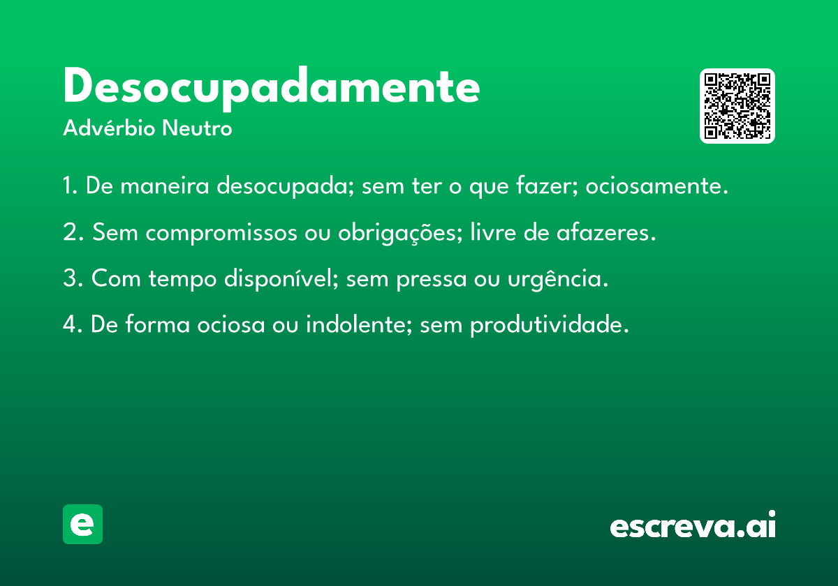 desocupadamente