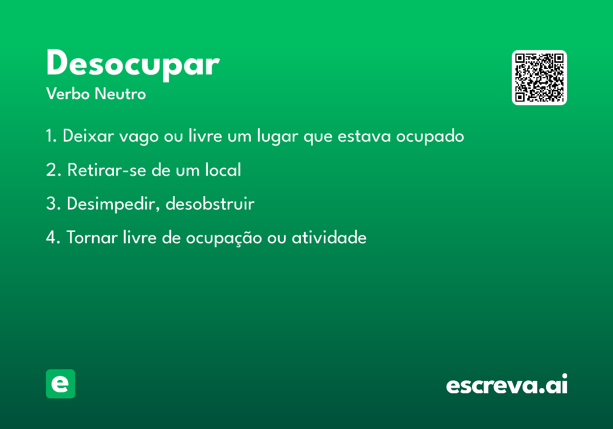 desocupar