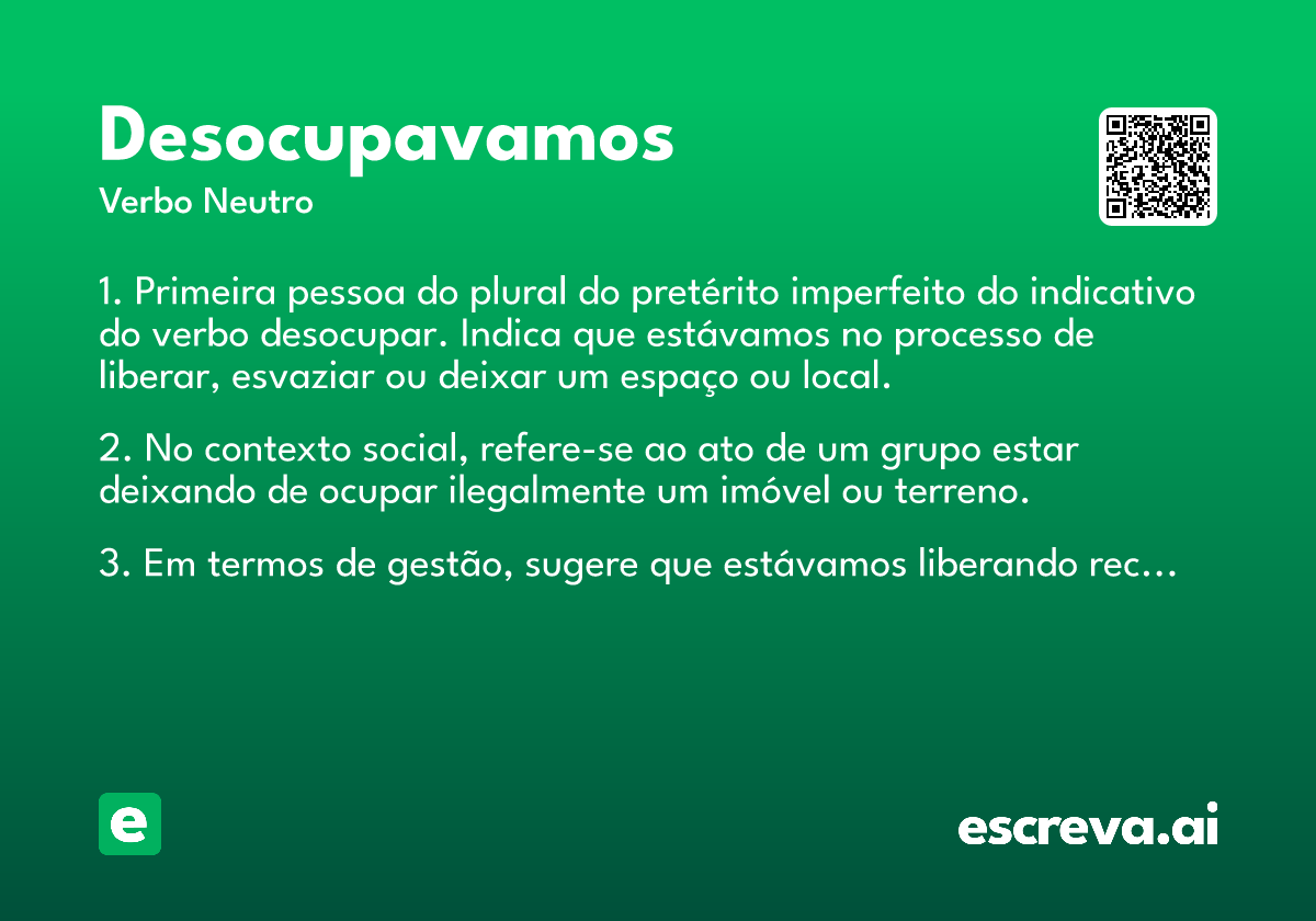 desocupavamos