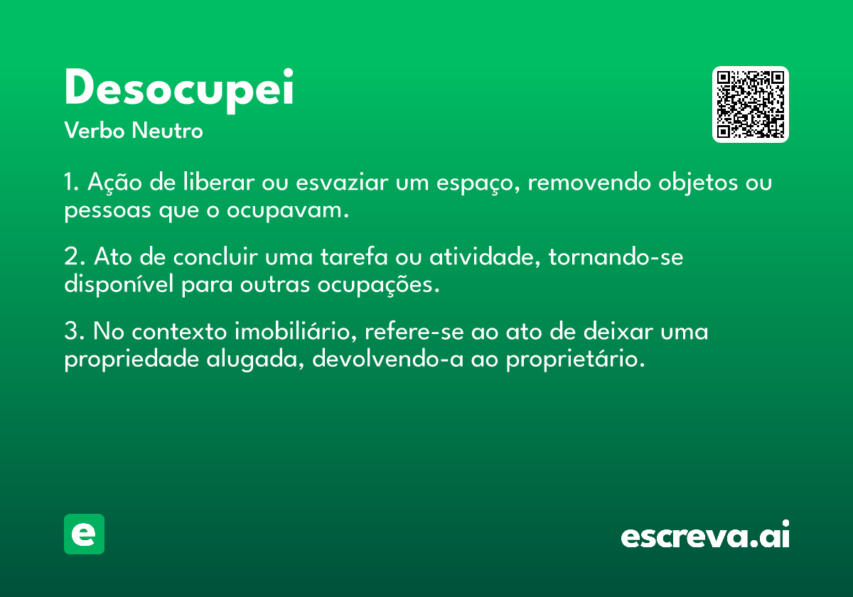 desocupei