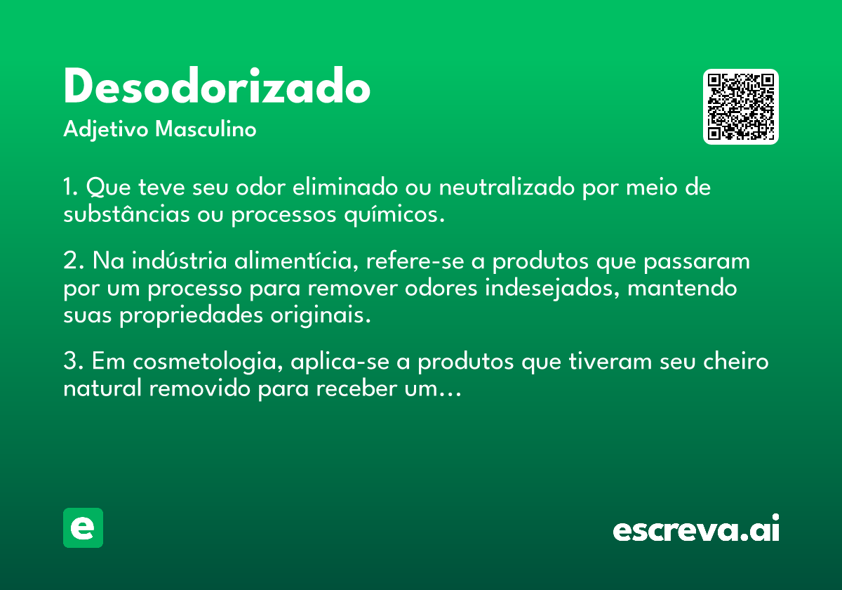 desodorizado