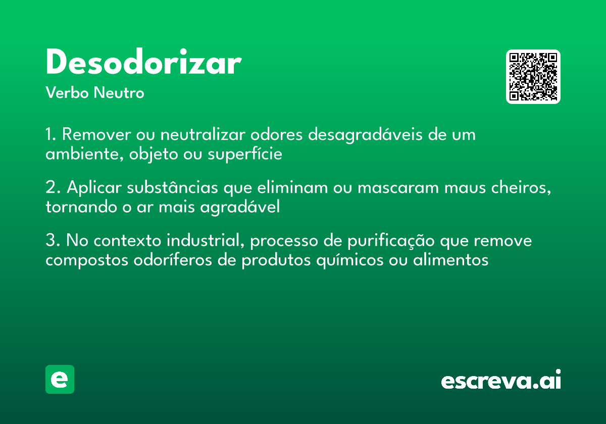 desodorizar