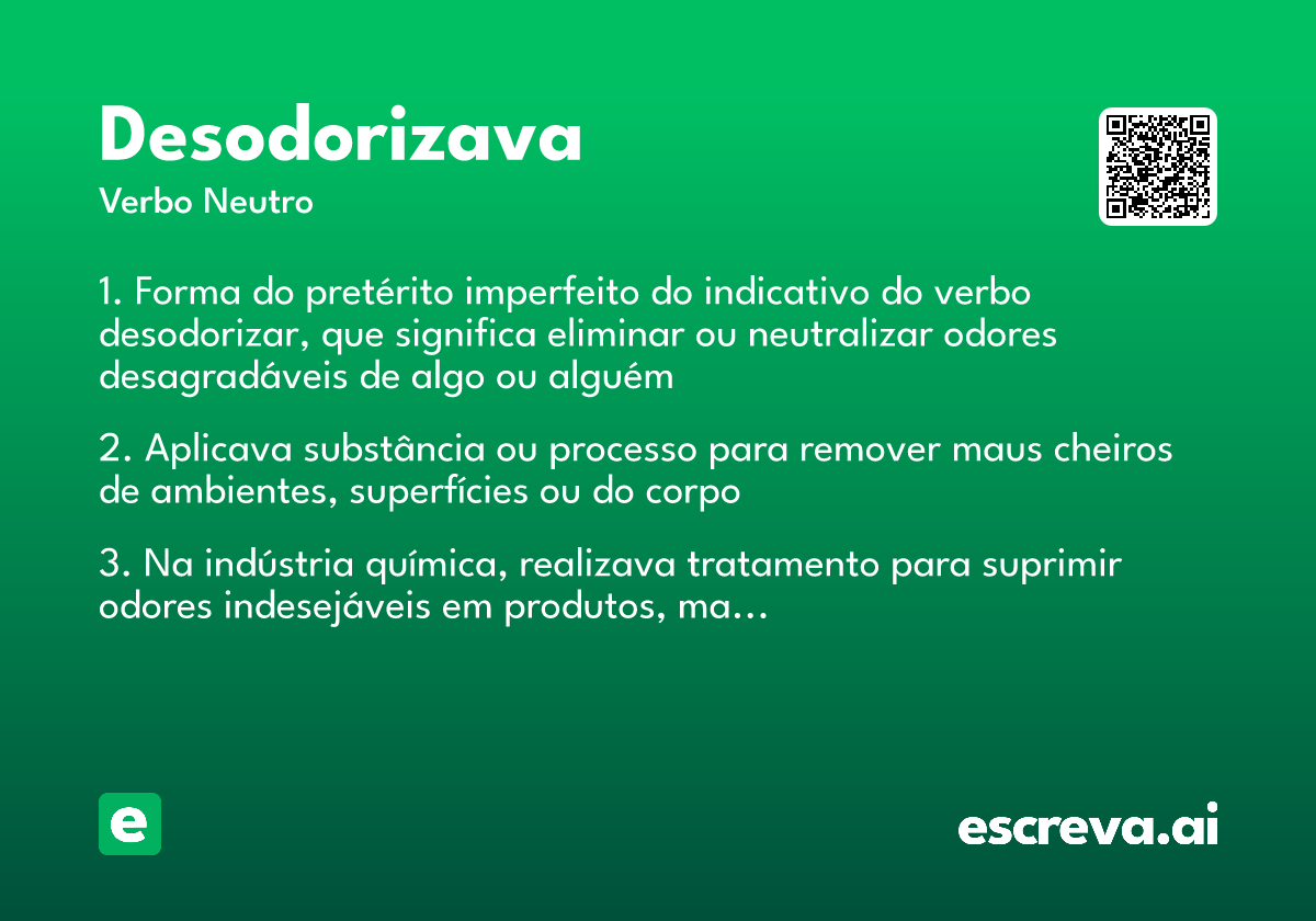 desodorizava