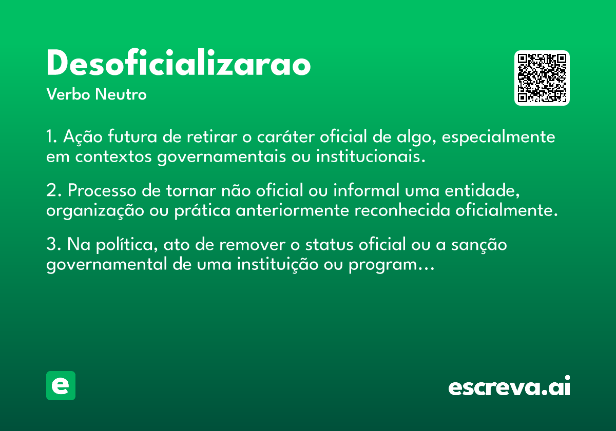 desoficializarao