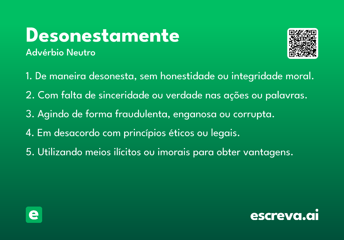 desonestamente