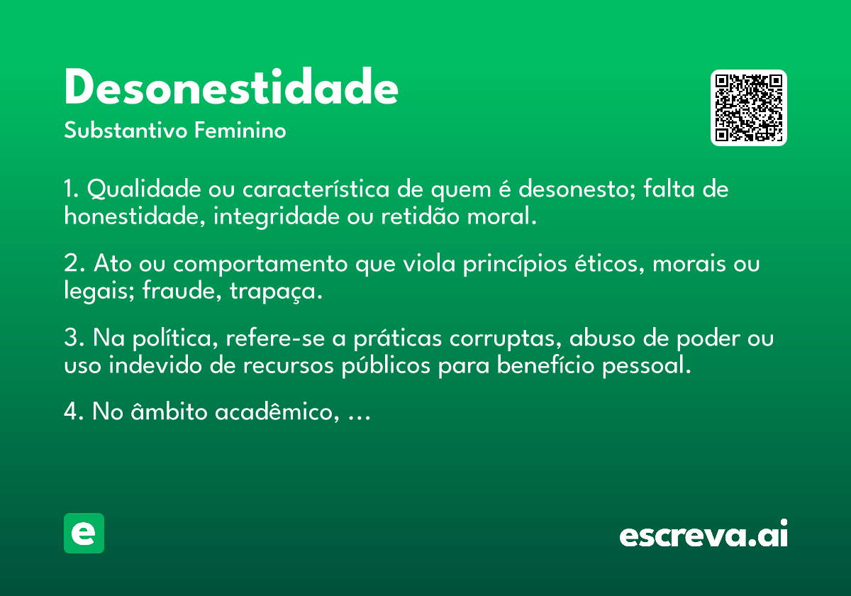desonestidade