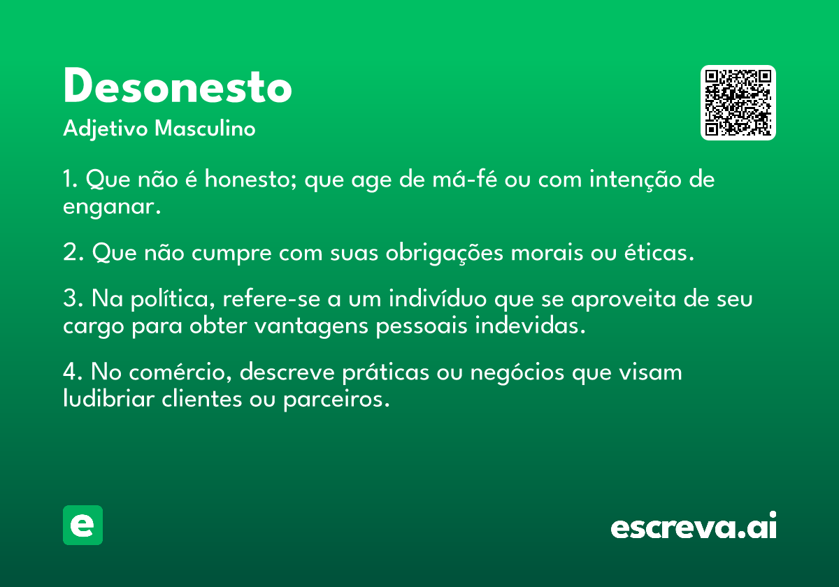 desonesto