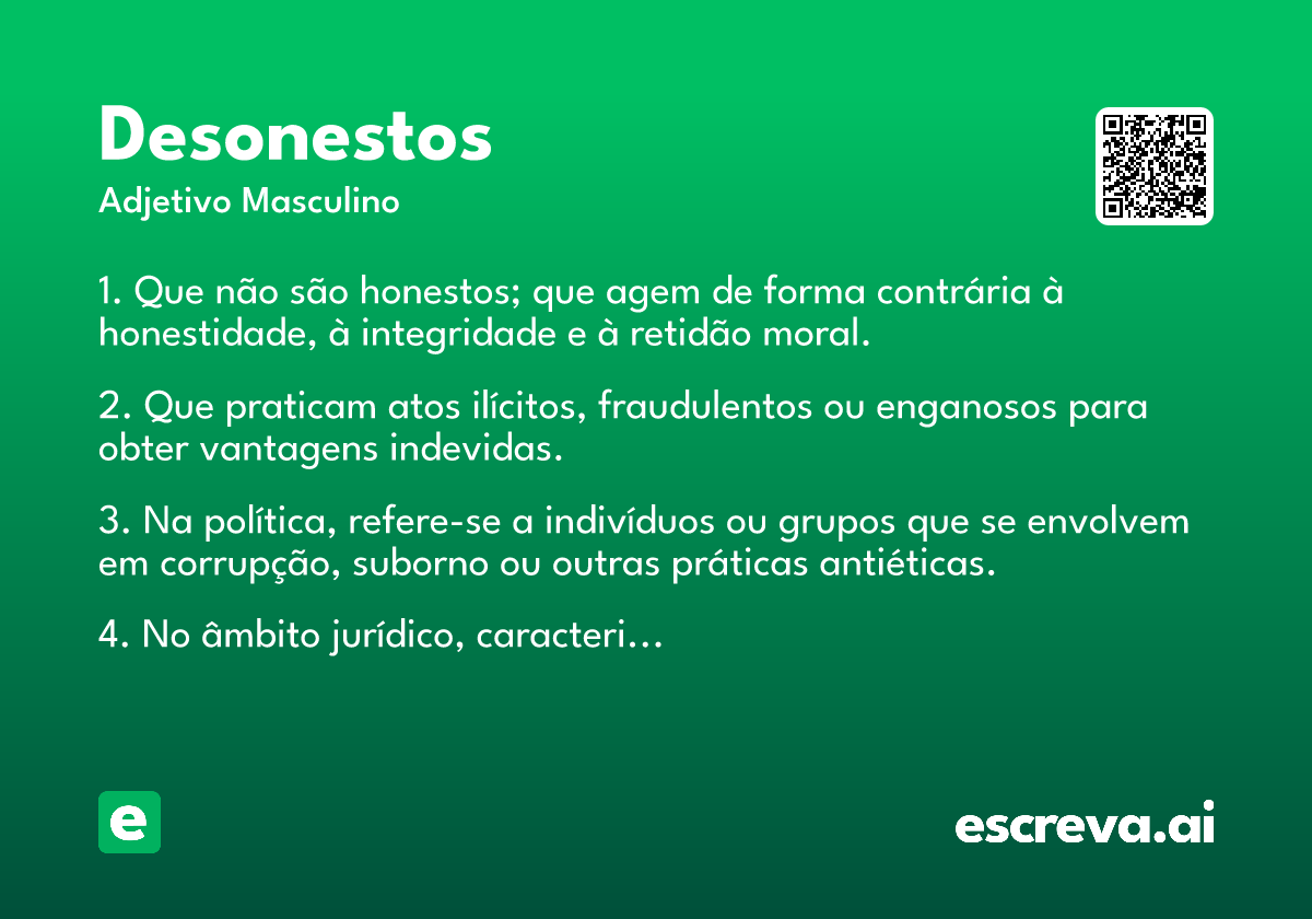 desonestos