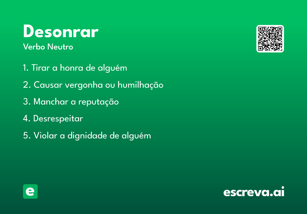 desonrar