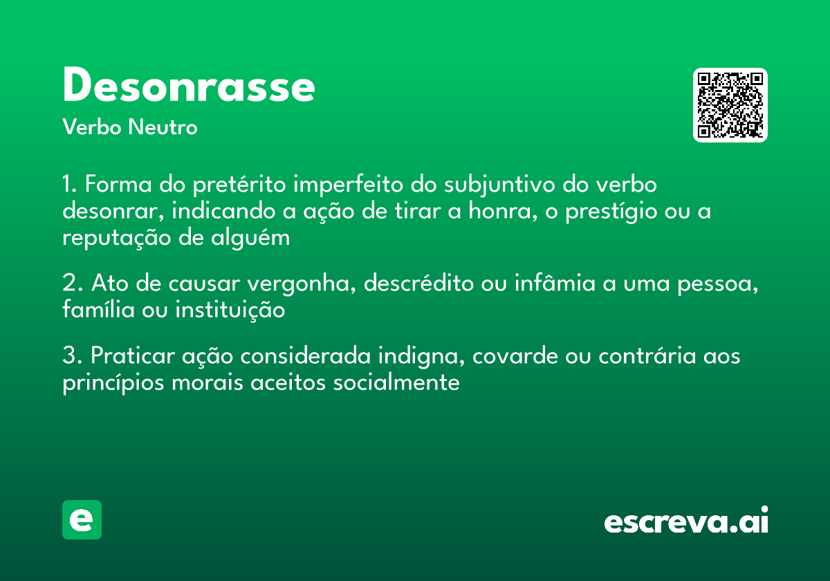 desonrasse