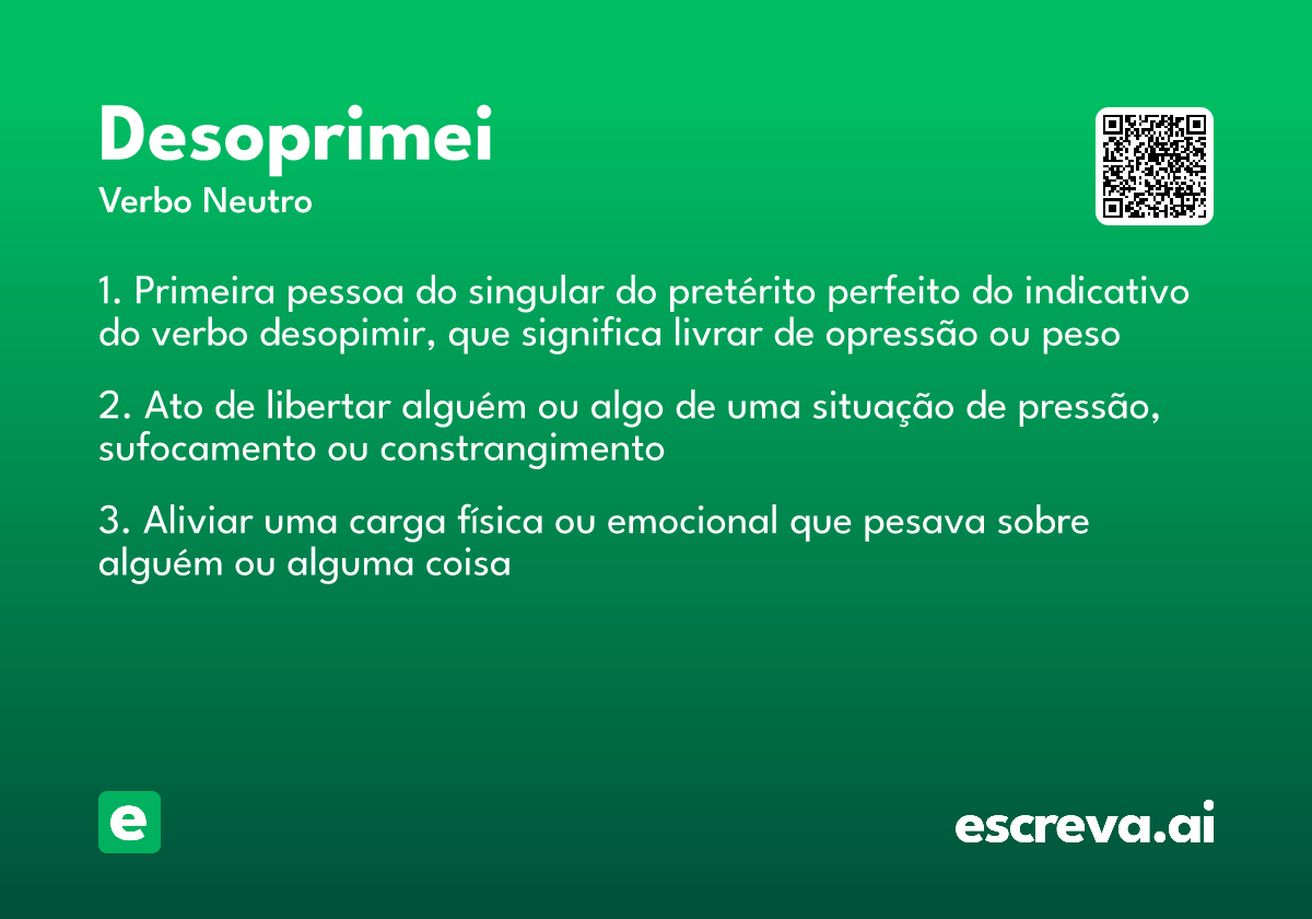 desoprimei