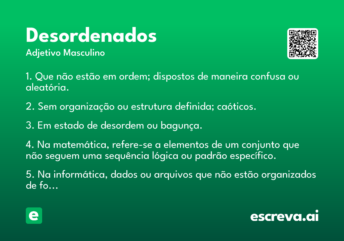 desordenados