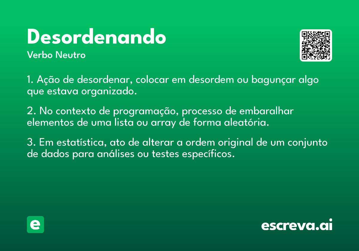 desordenando