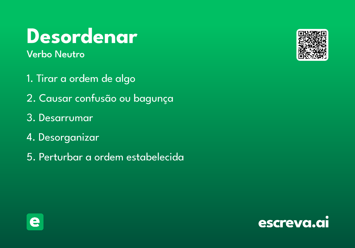 desordenar