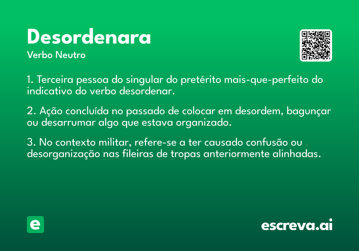 desordenara