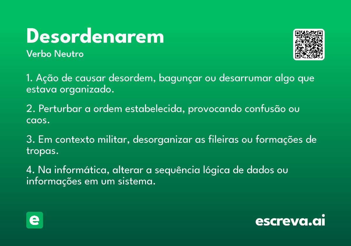 desordenarem