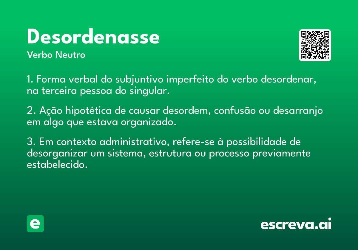 desordenasse