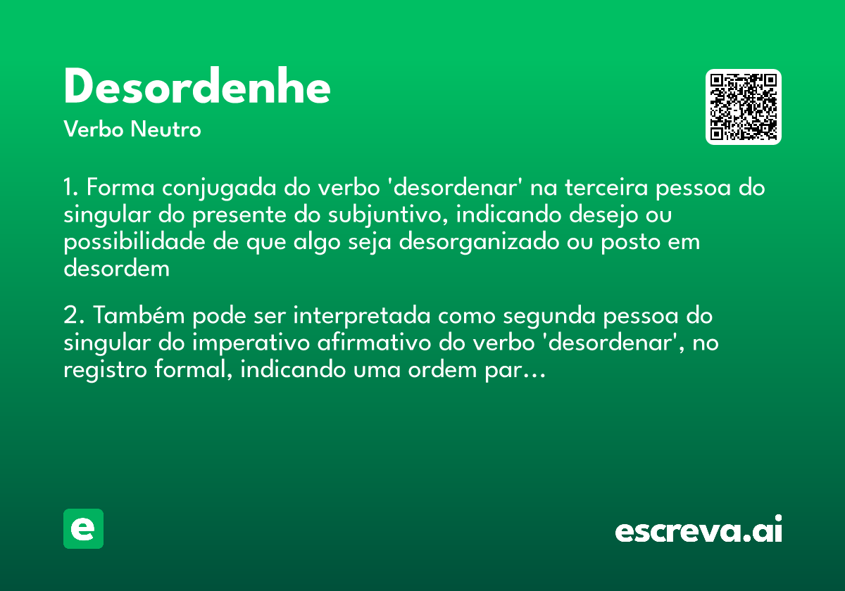 desordenhe