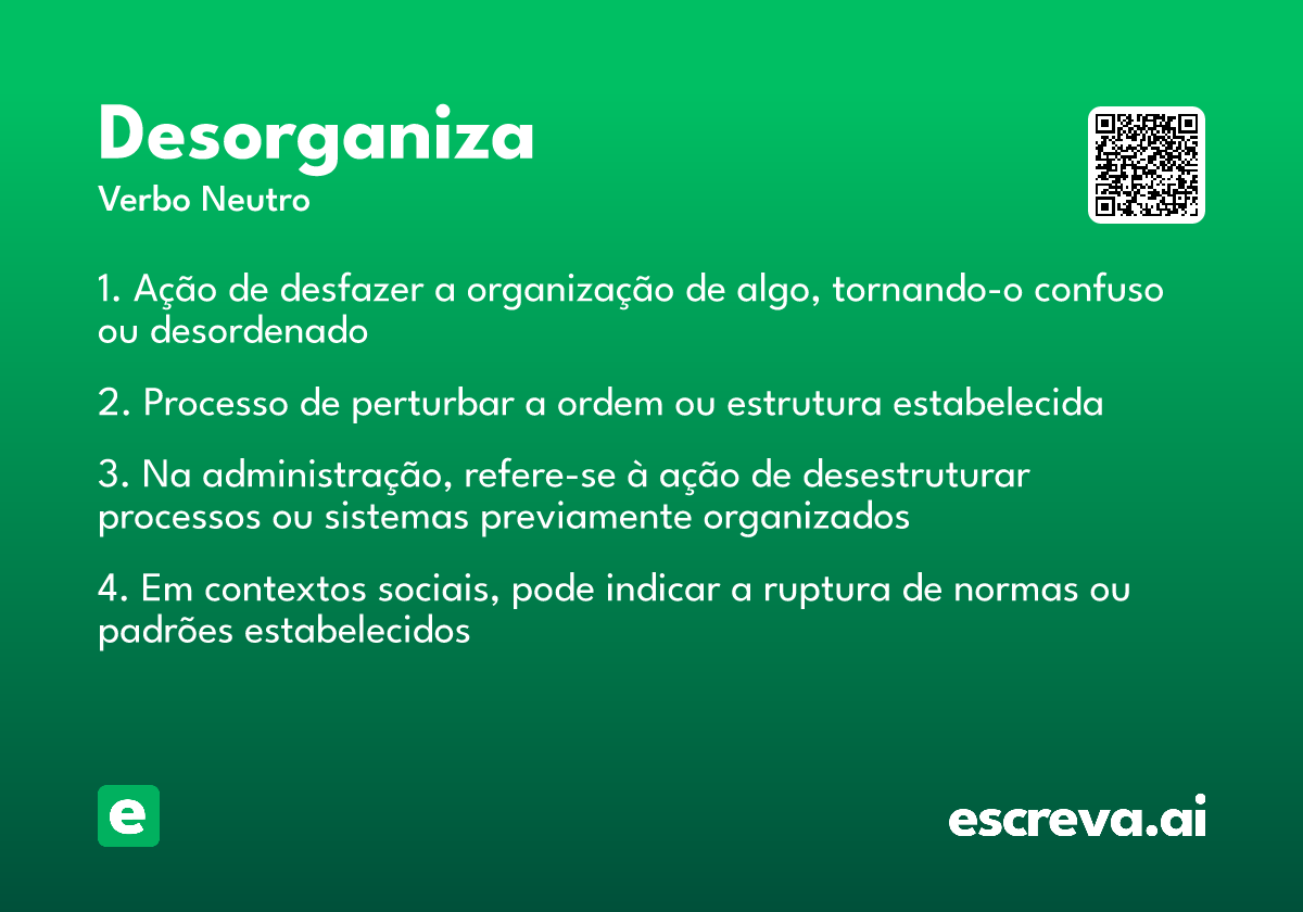 desorganiza