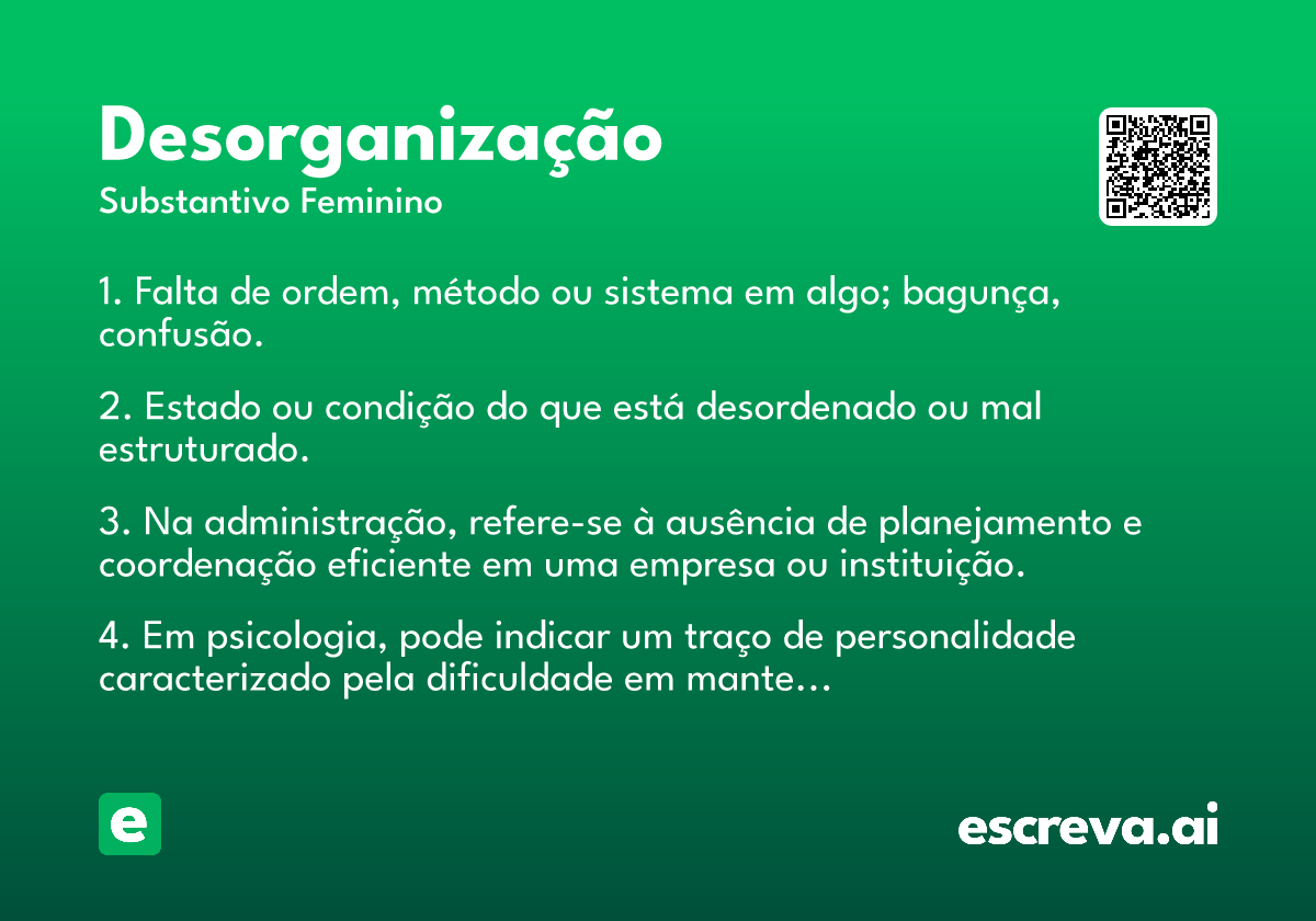desorganização