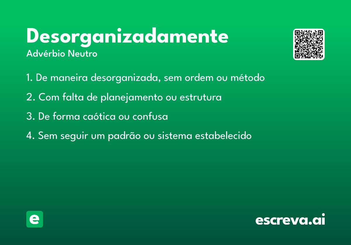 desorganizadamente