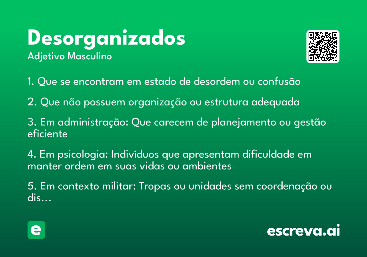 desorganizados