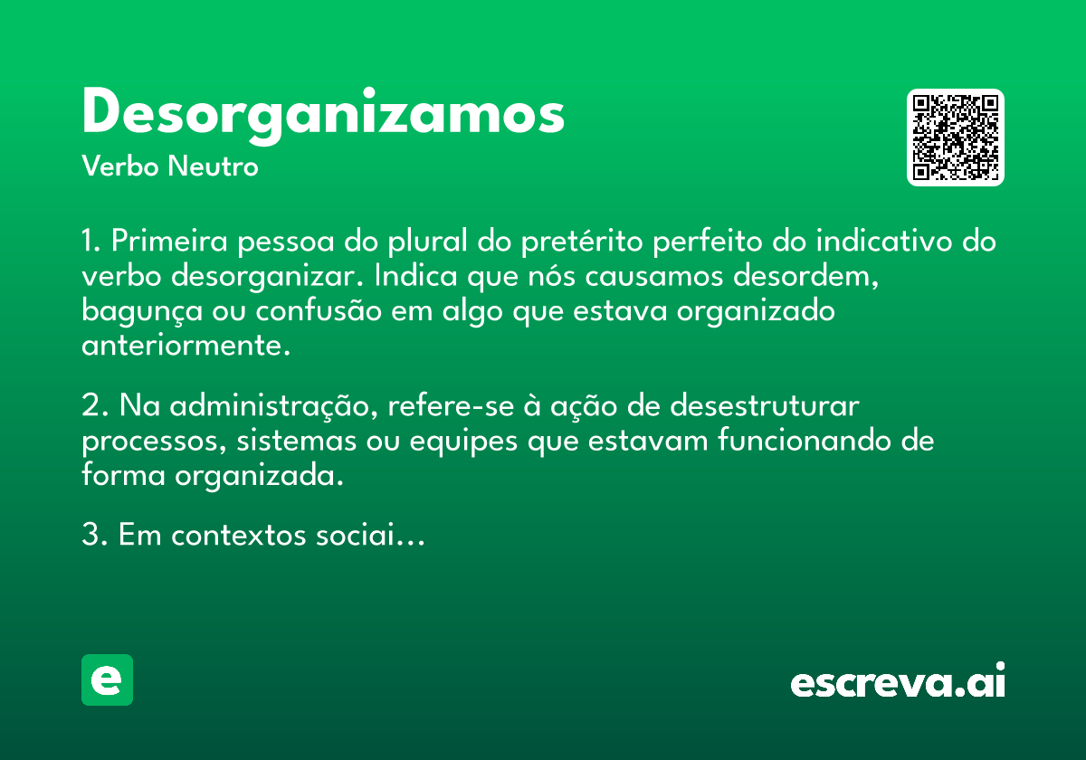 desorganizamos