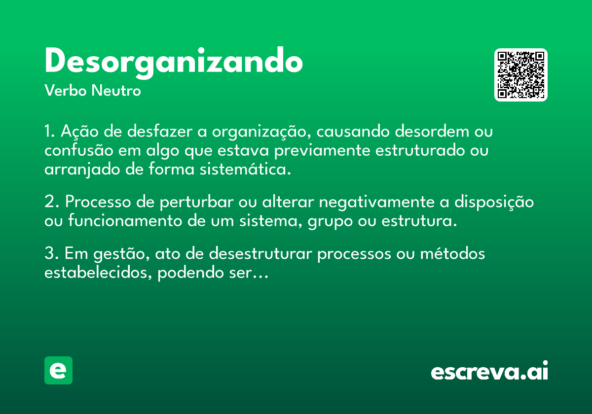desorganizando