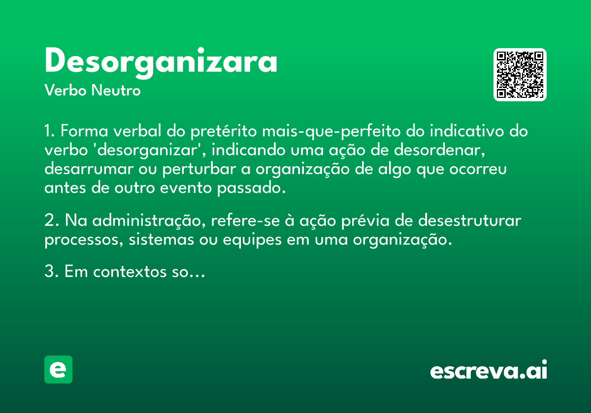 desorganizara