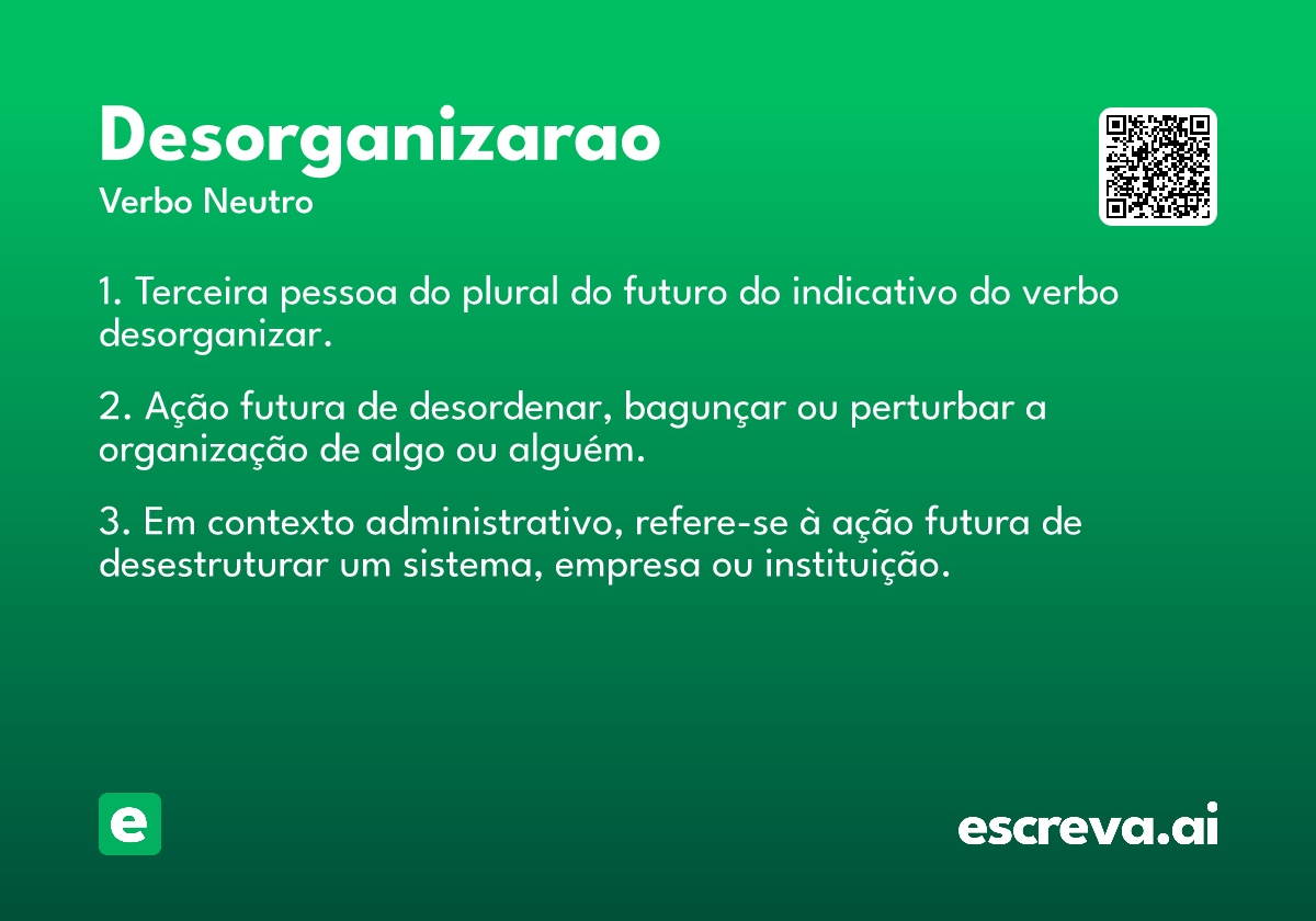 desorganizarao