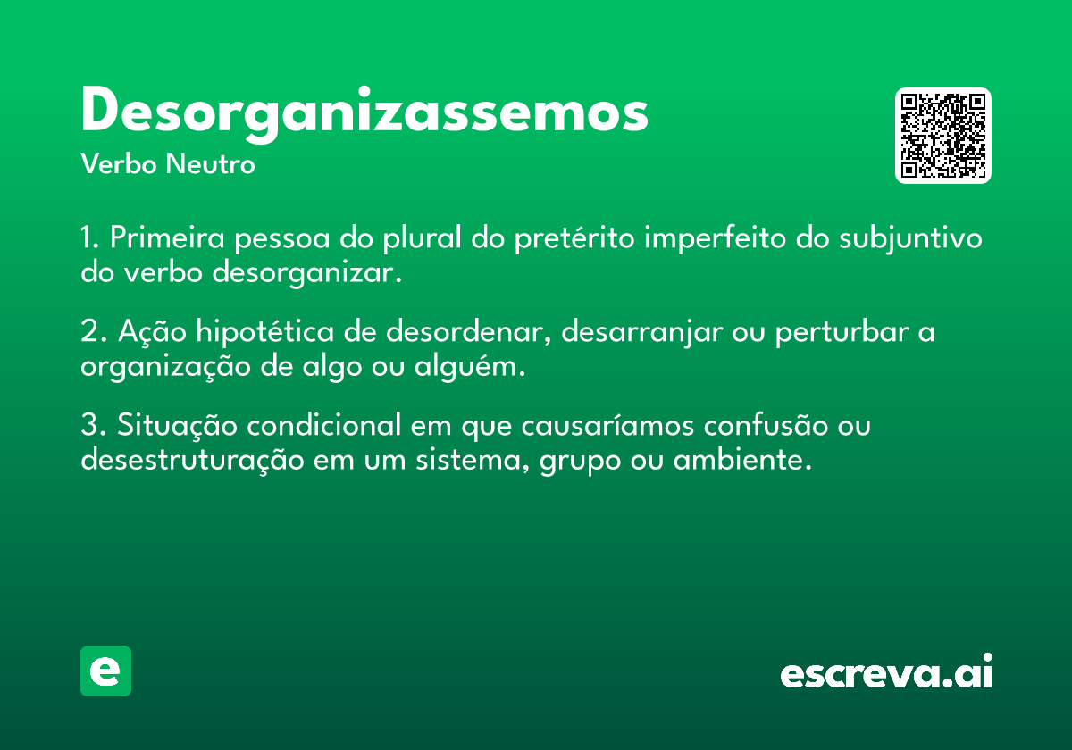 desorganizassemos