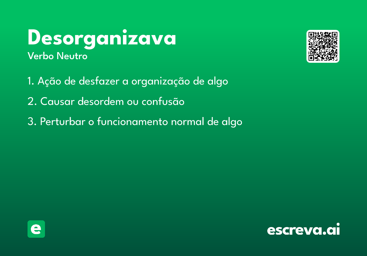 desorganizava