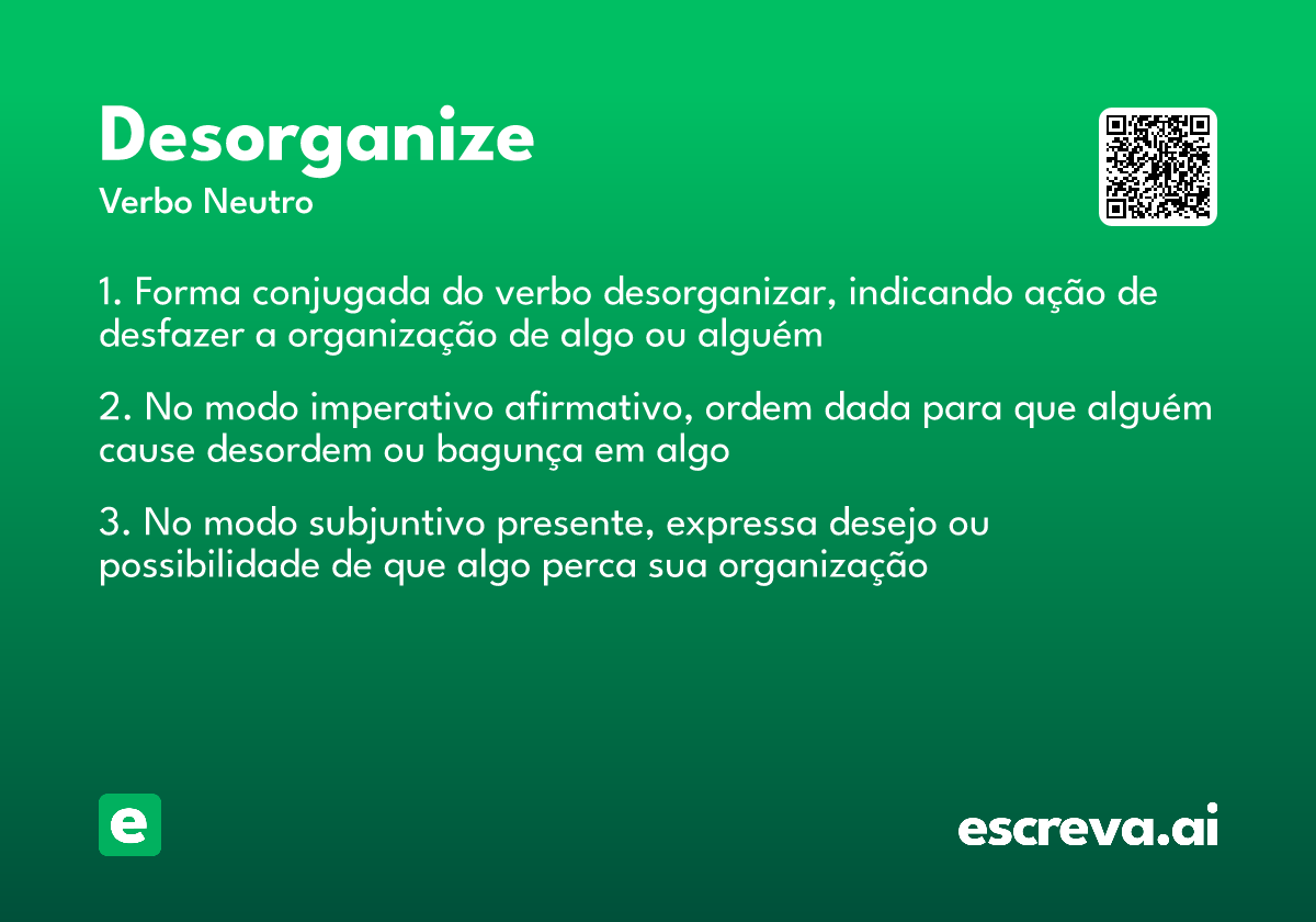 desorganize