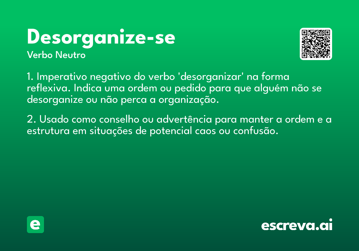 desorganize-se