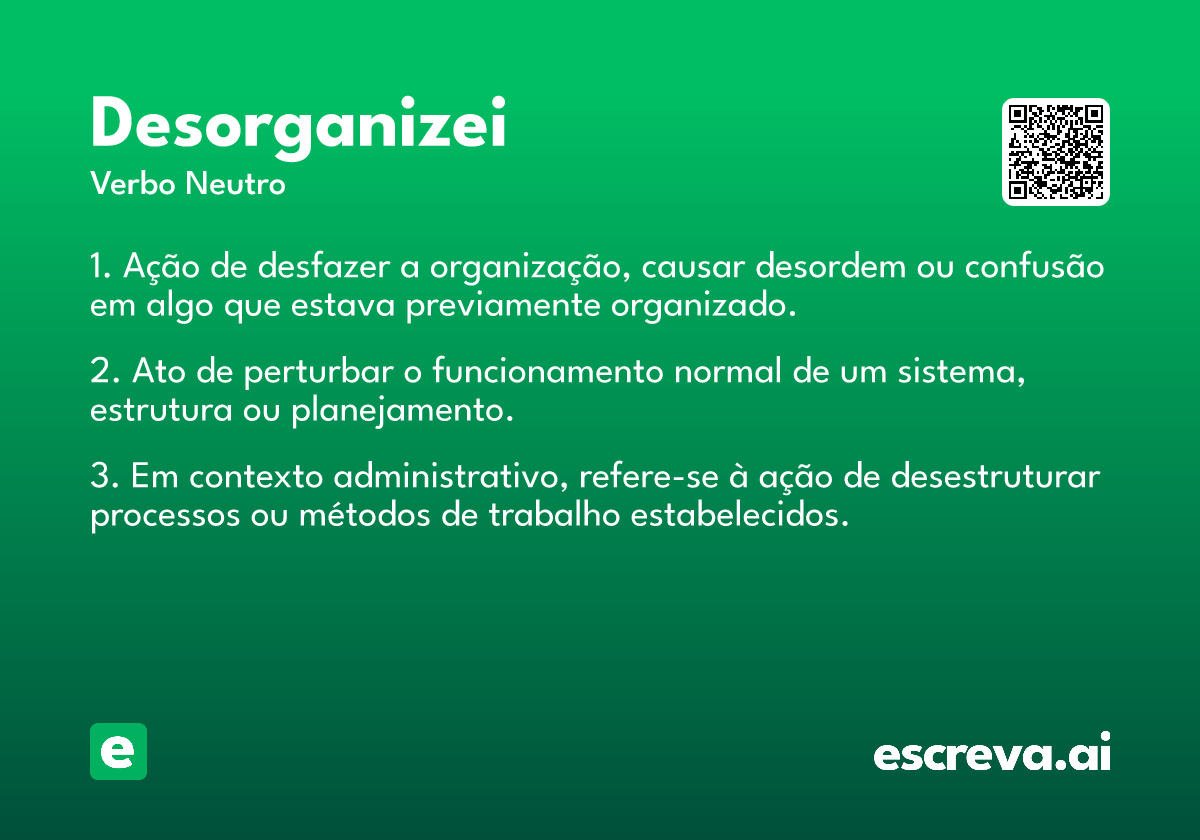desorganizei