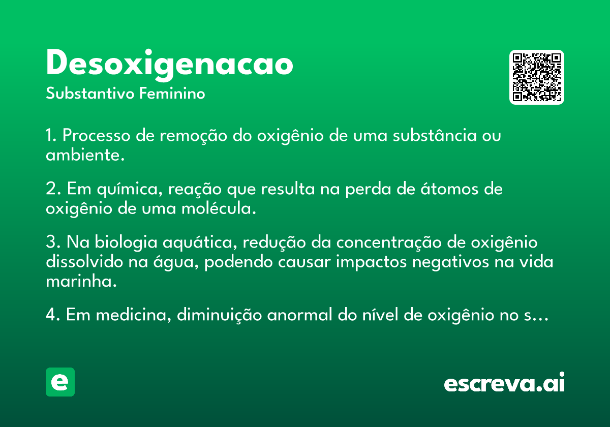 desoxigenacao