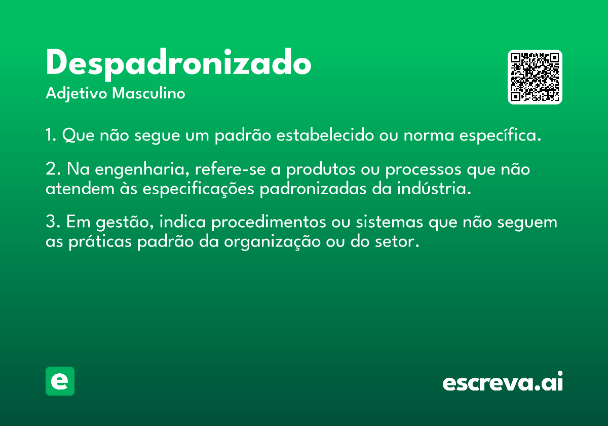 despadronizado