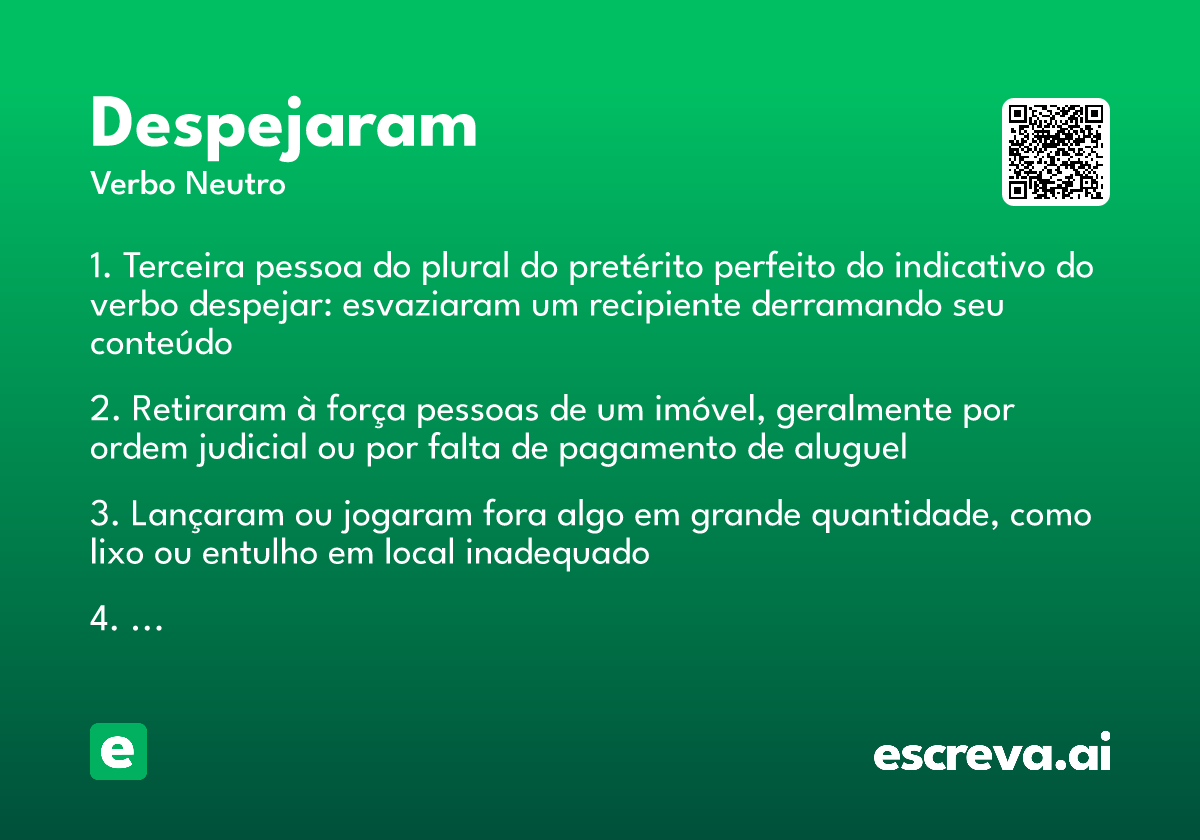 despejaram