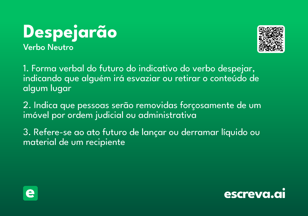 despejarão