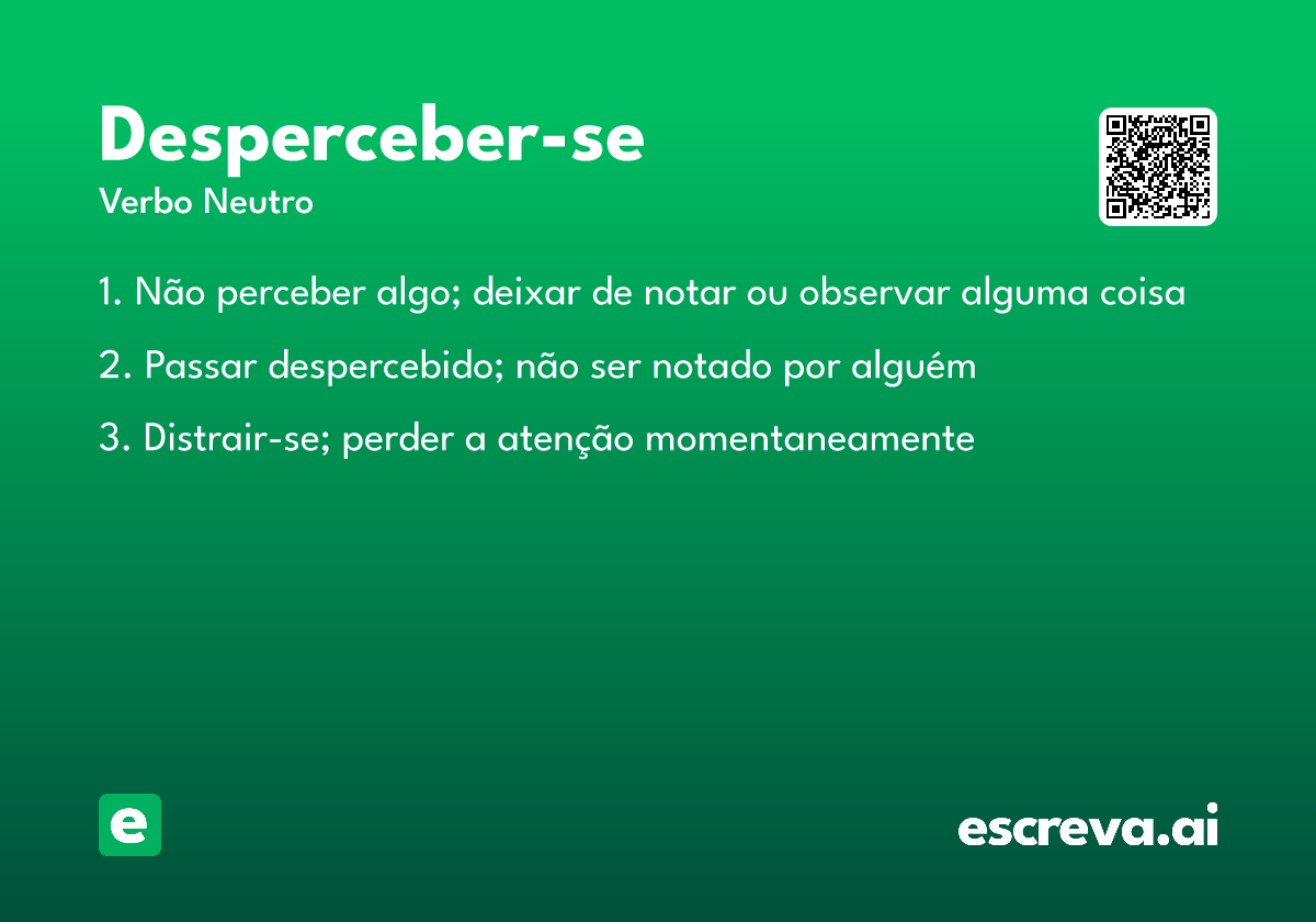 desperceber-se