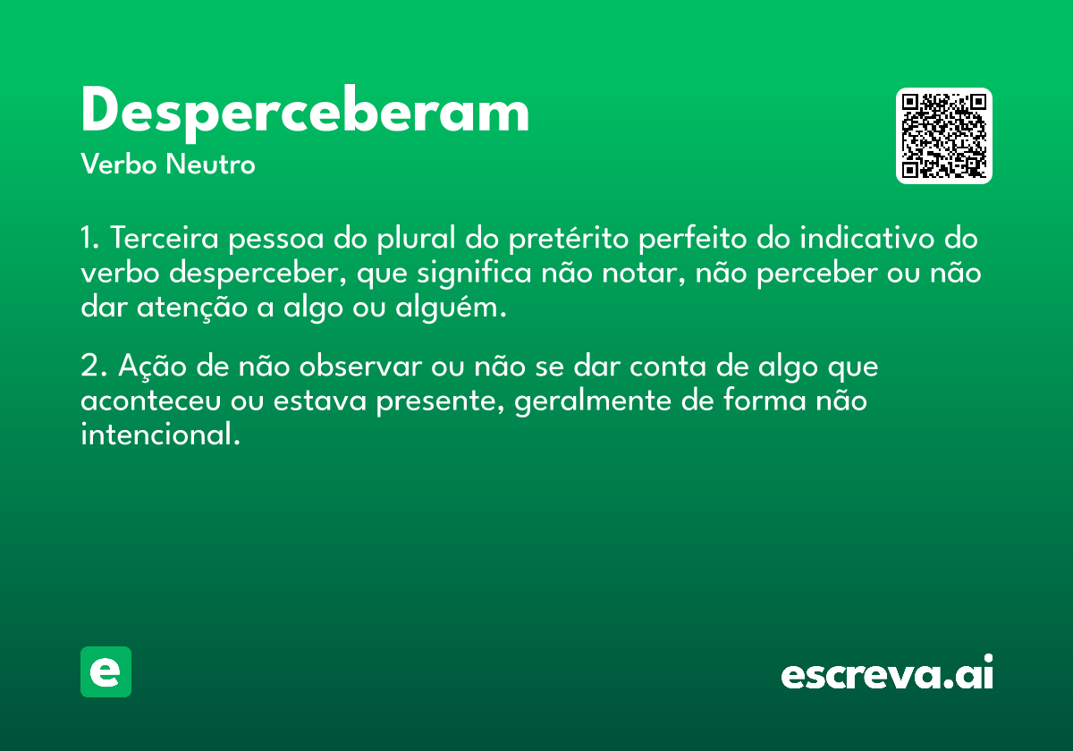 desperceberam