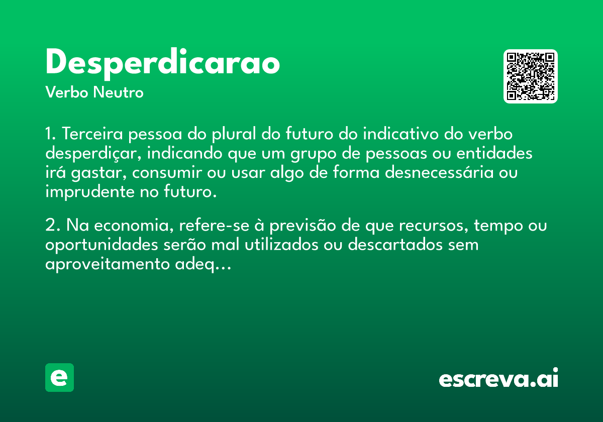desperdicarao