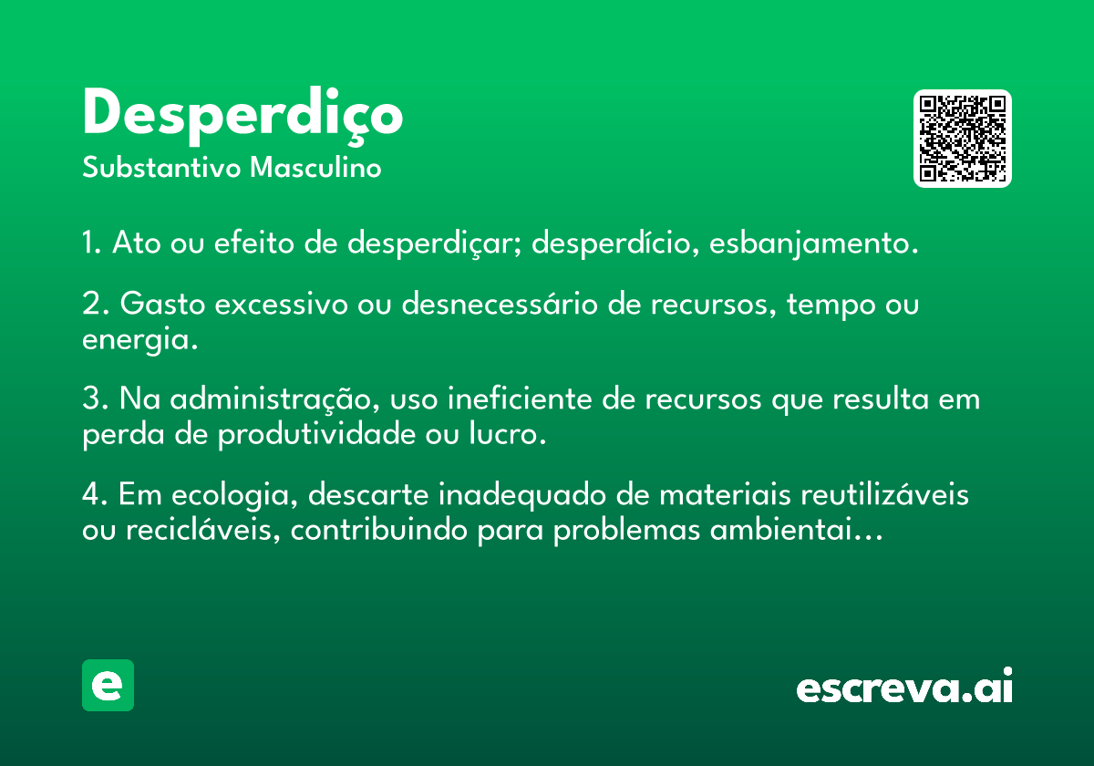 desperdiço