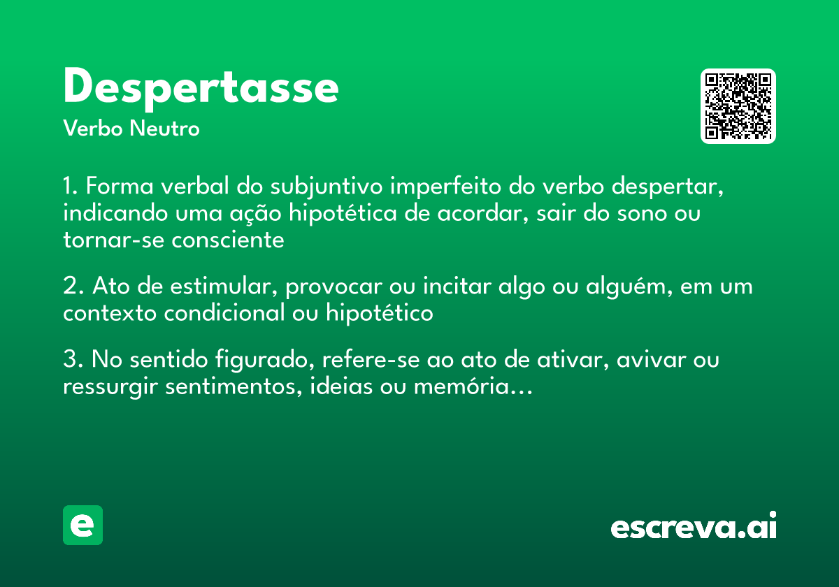 despertasse