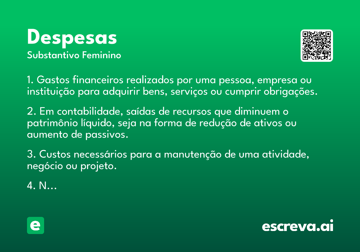 despesas
