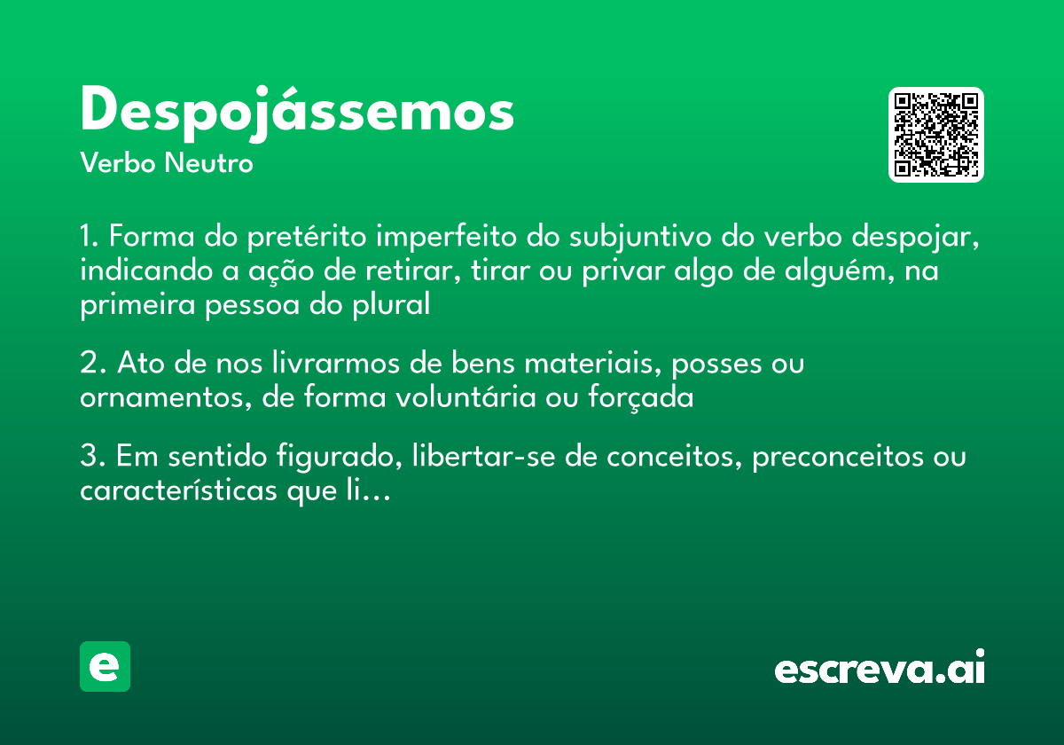 despojássemos