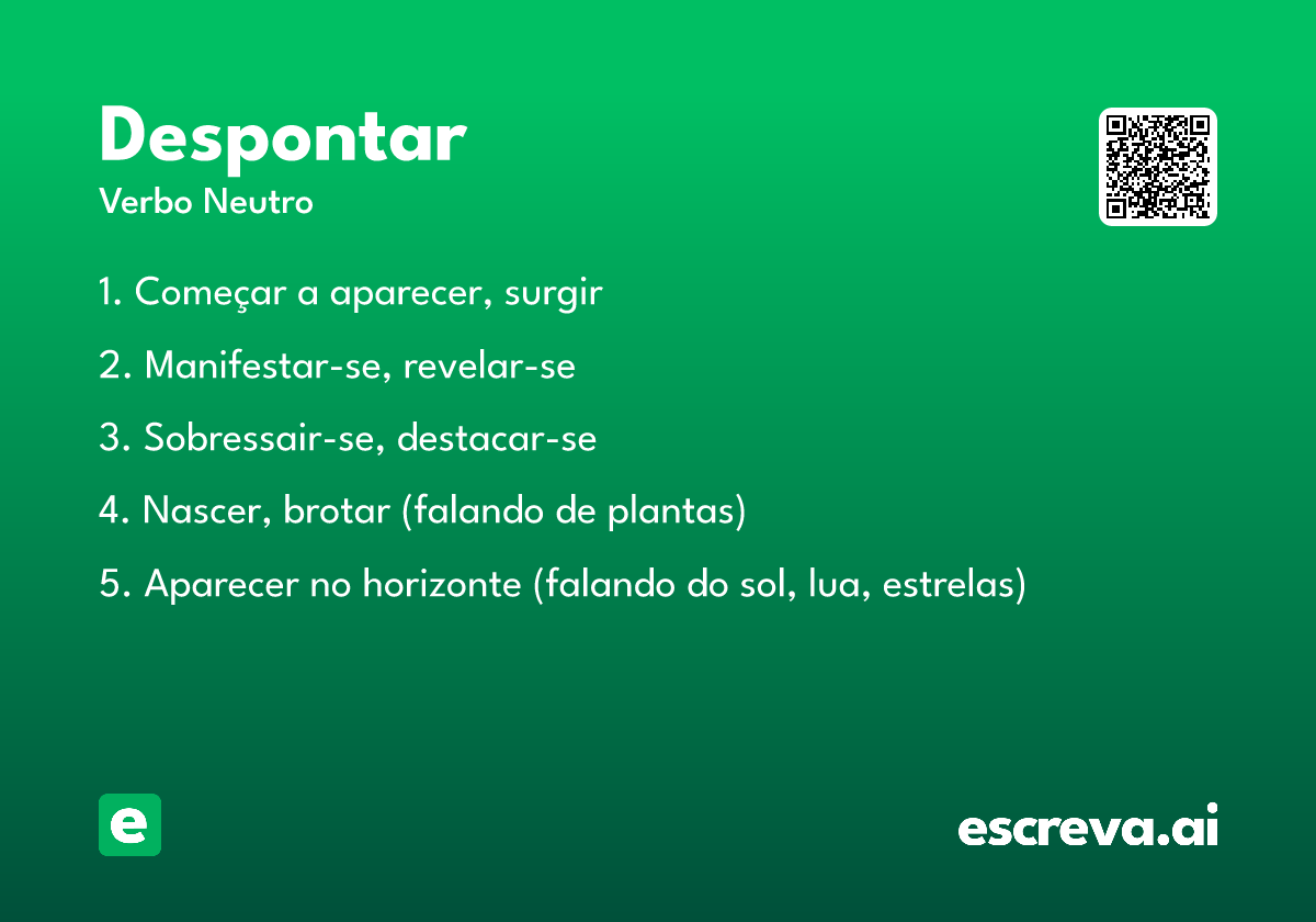 despontar