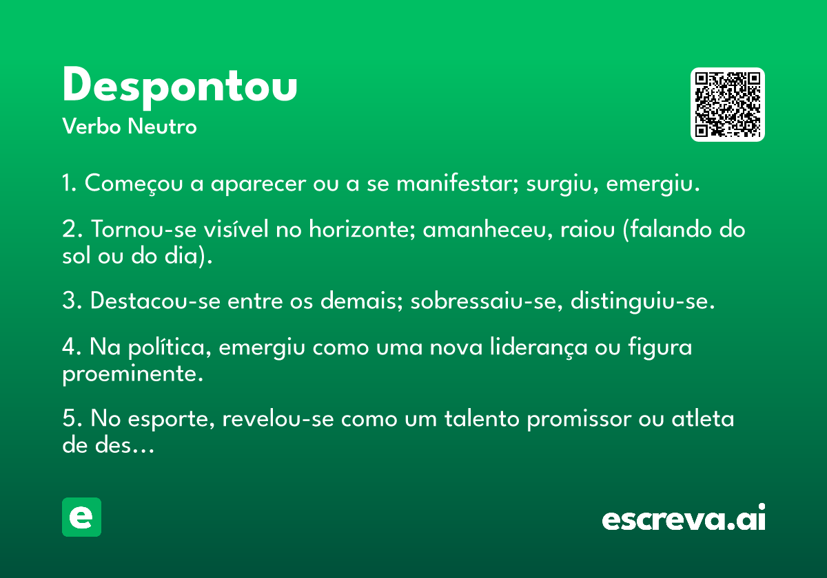 despontou