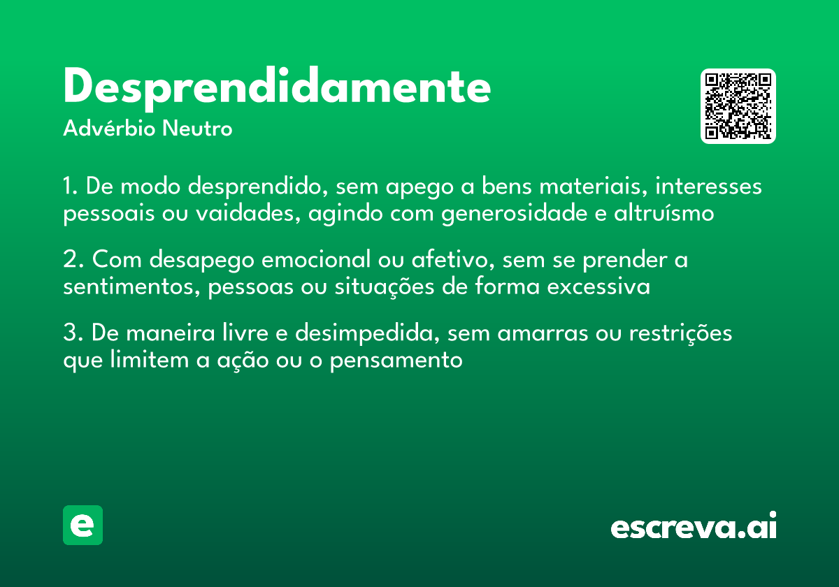 desprendidamente